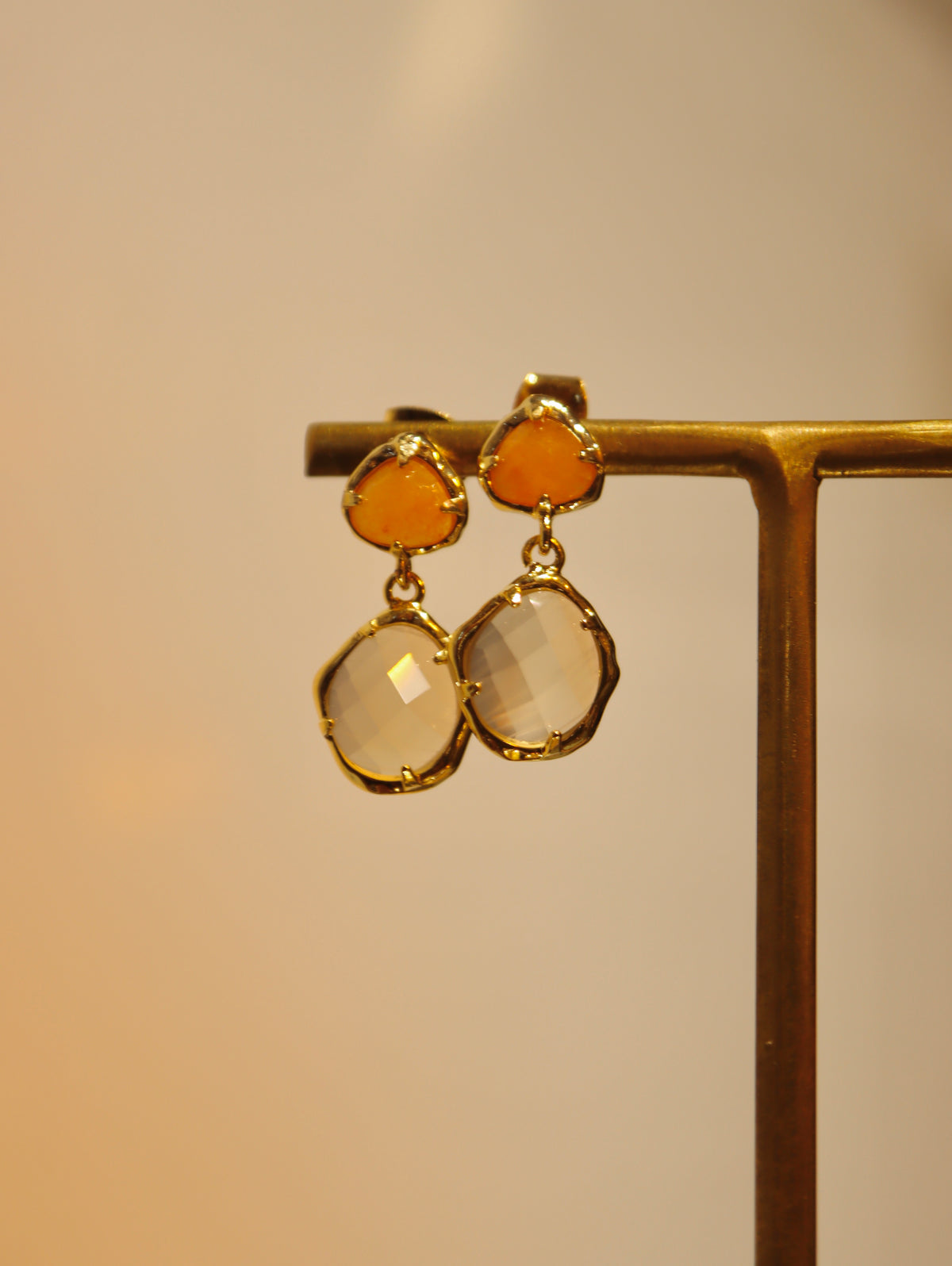 Double Gemstone earrings