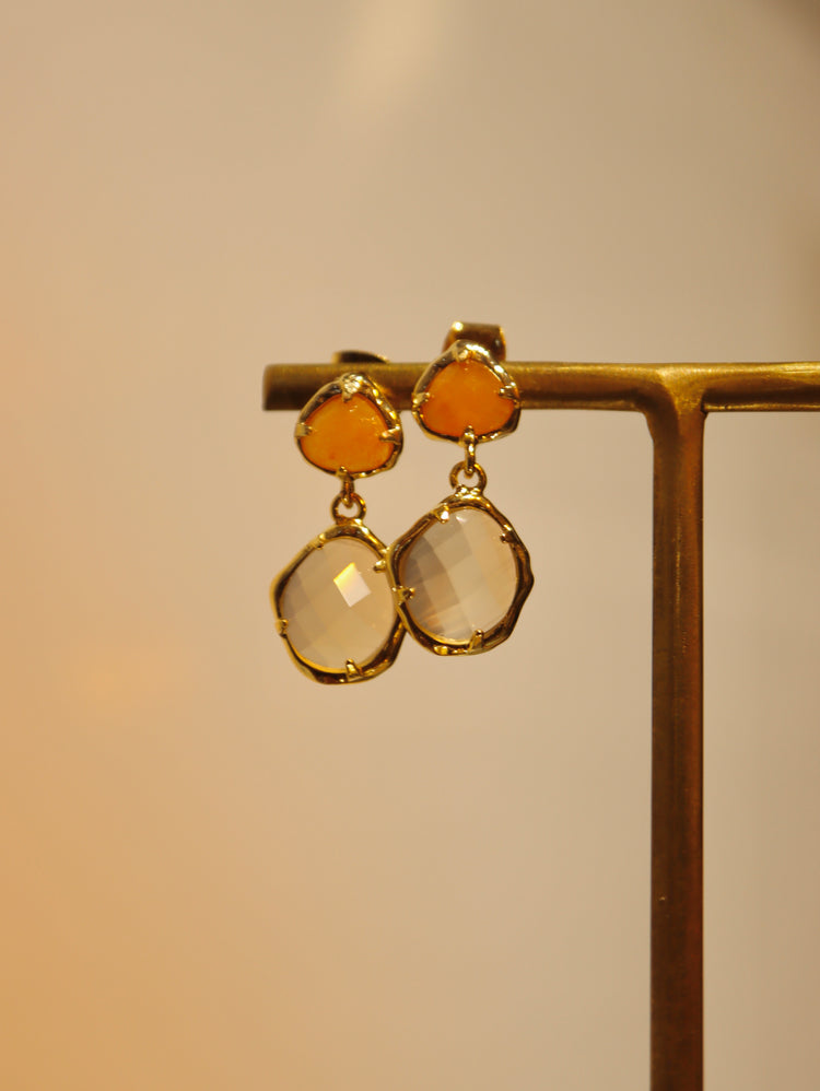 Double Gemstone earrings