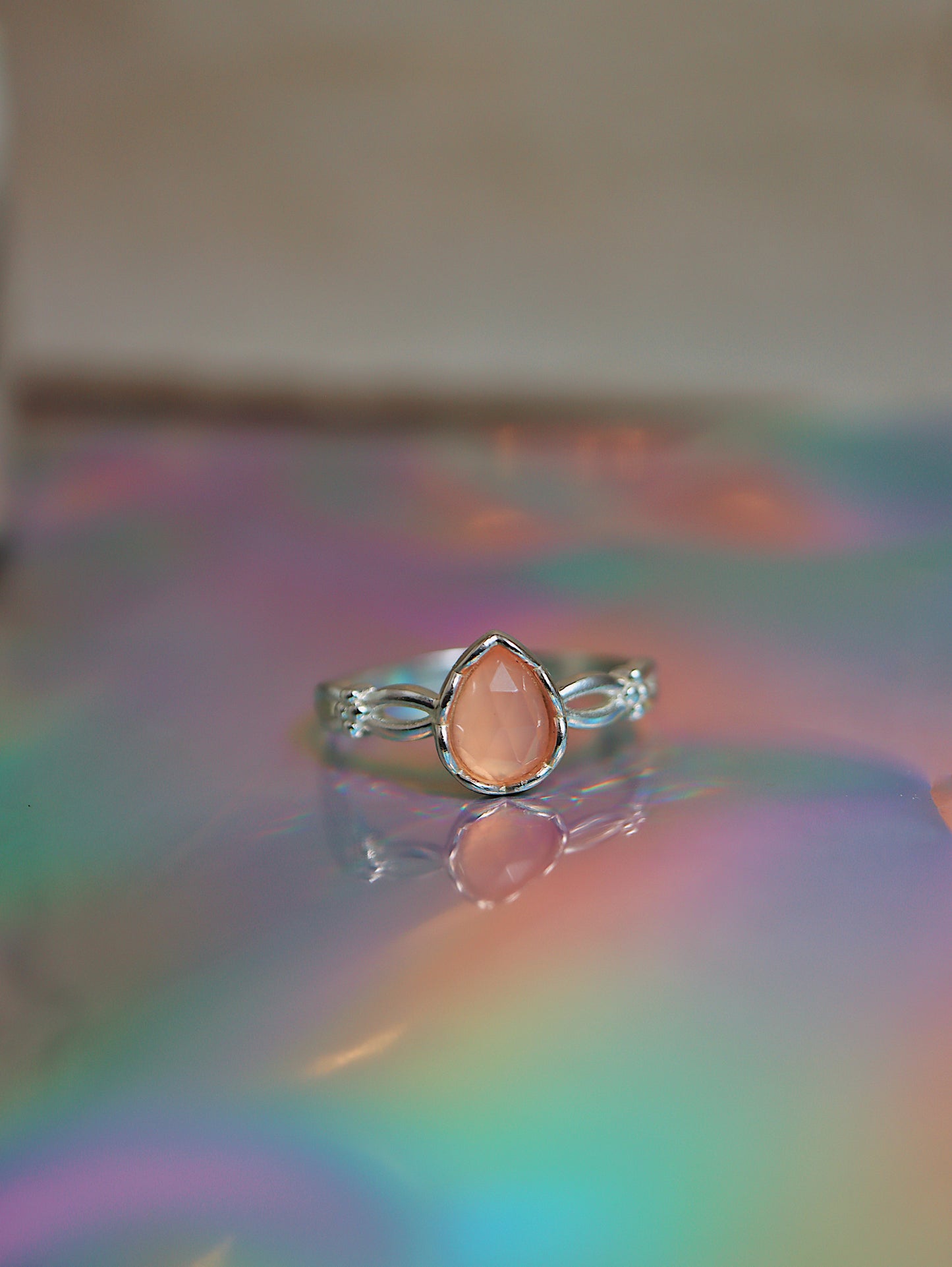 Pink chalcedony silver925 ring