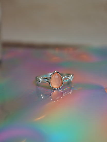 Pink chalcedony silver925 ring