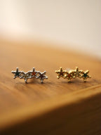 Rainbow star surgical steel stud piercing (1pc)