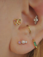 Pretzel Rainbow Stud Surgical Steel piercing earring