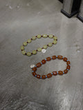Dyed jade & Daisy silver925 beaded bracelet