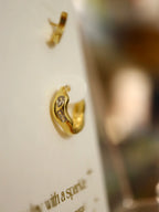 Wavelet CZ Hinged Hoop Earrings