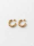 Front-Ball Orbit Hoops Stainless Steel Earrings