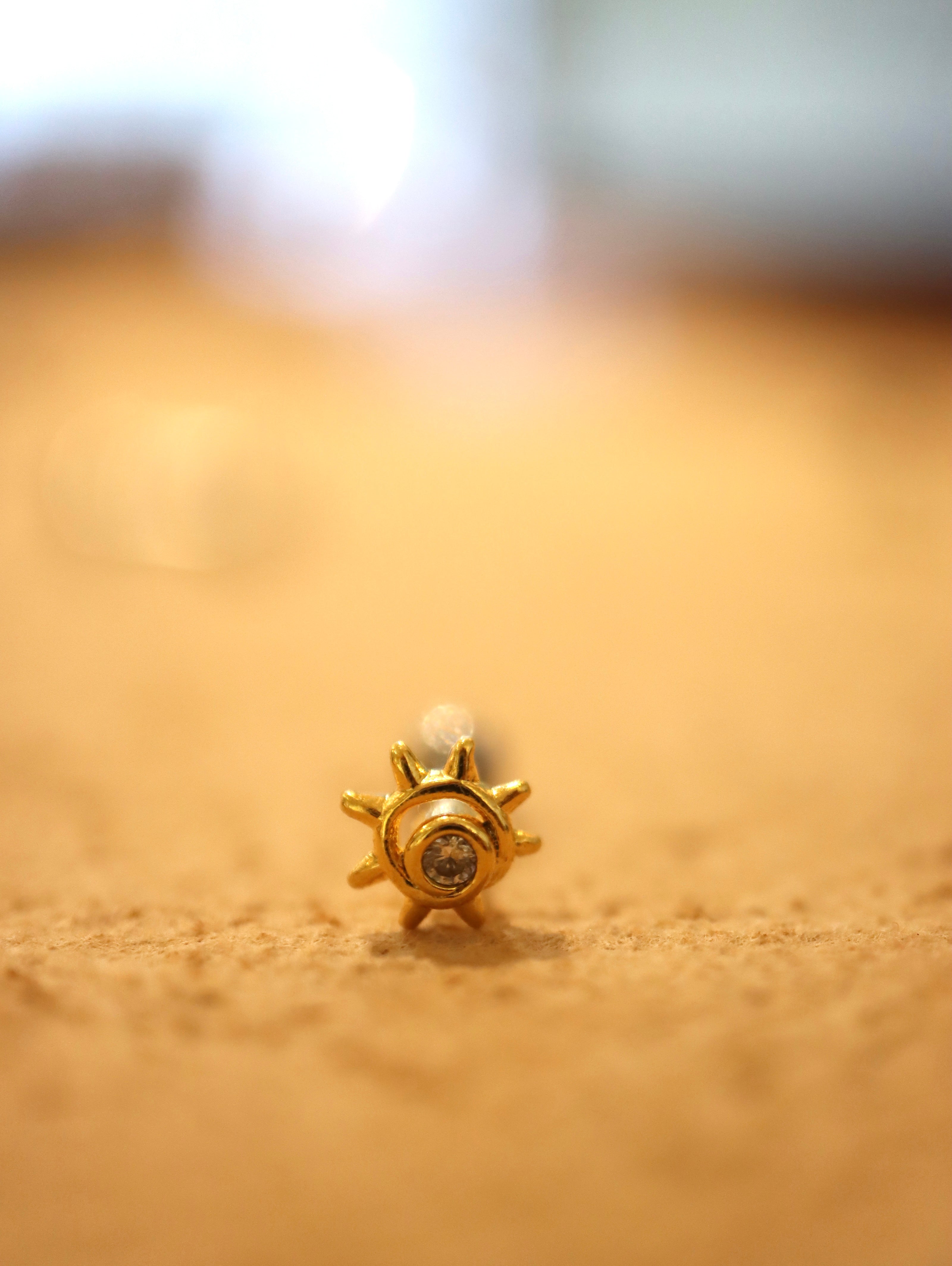 Mini sun ☀️ surgical steel stud piercing earring