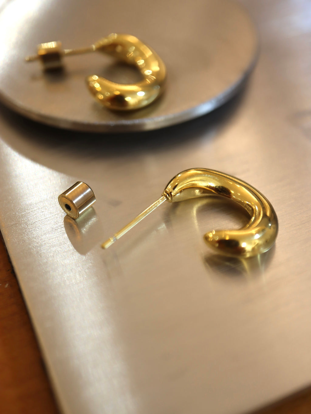 Stainless steel hoop earrings