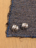 Ridge brass earrings