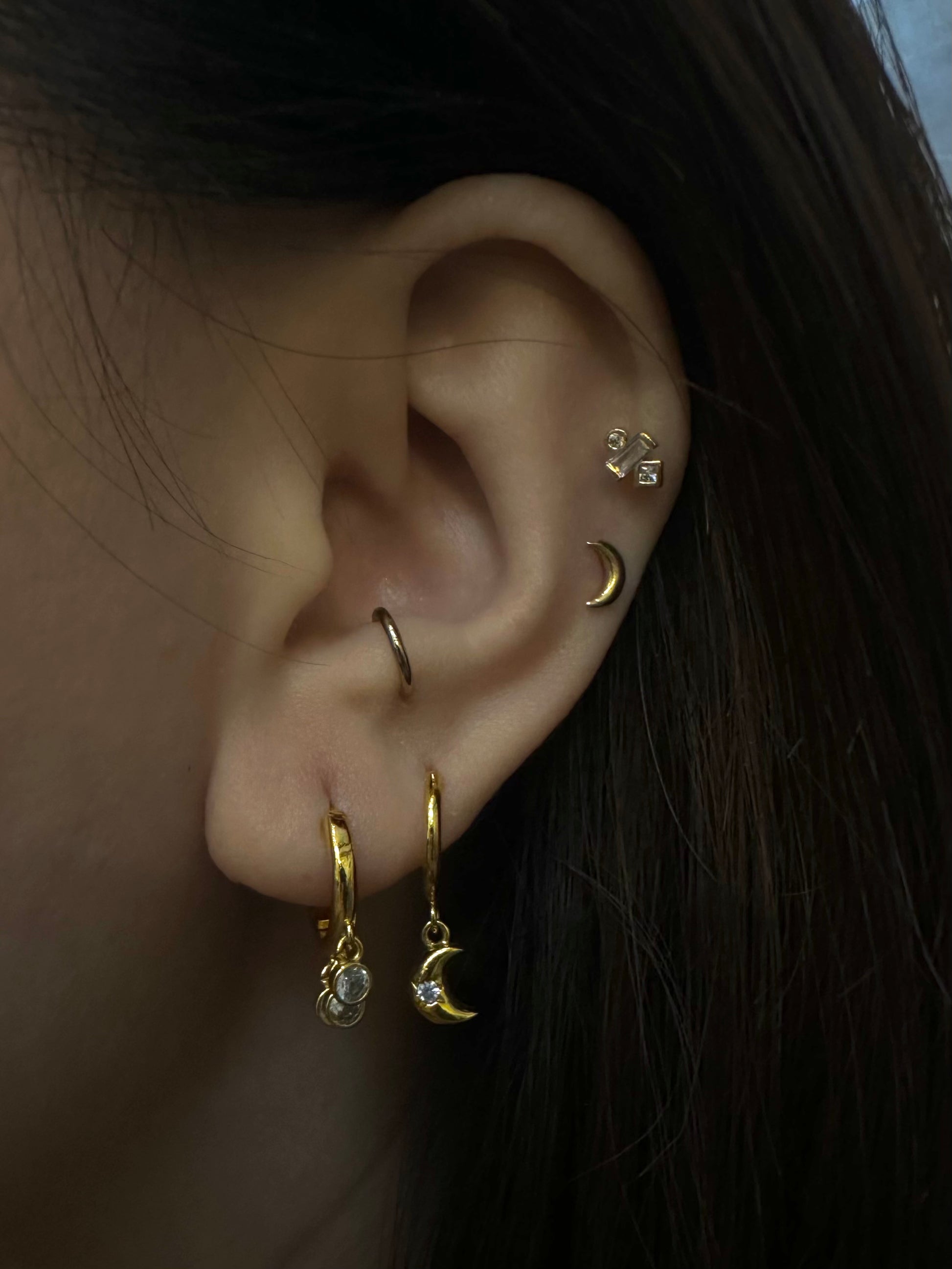 Mini crescent Silver925 earrings