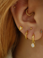 Celestial Ray Heart 925 silver Earrings
