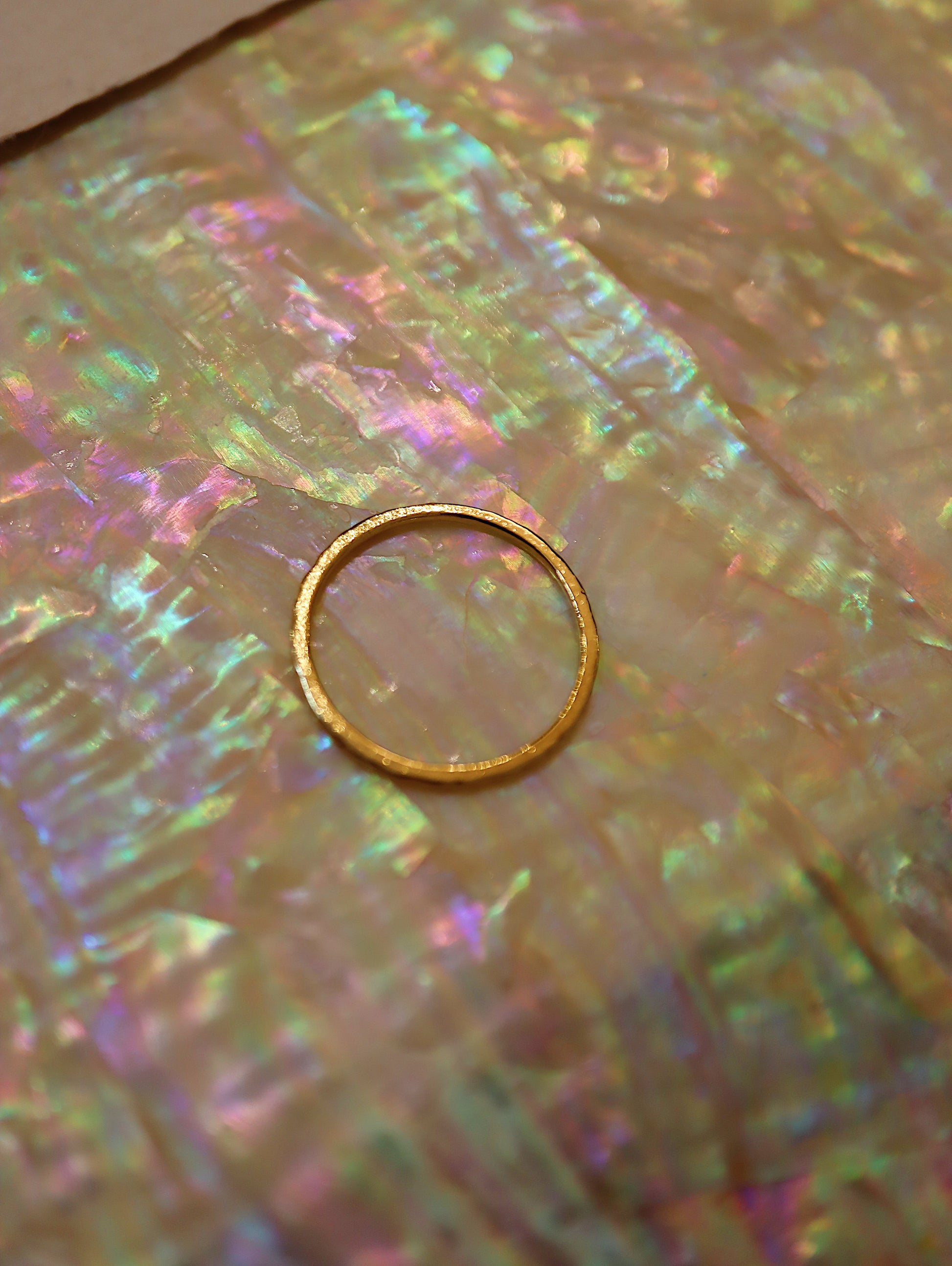 Plain textured 925 silver ring