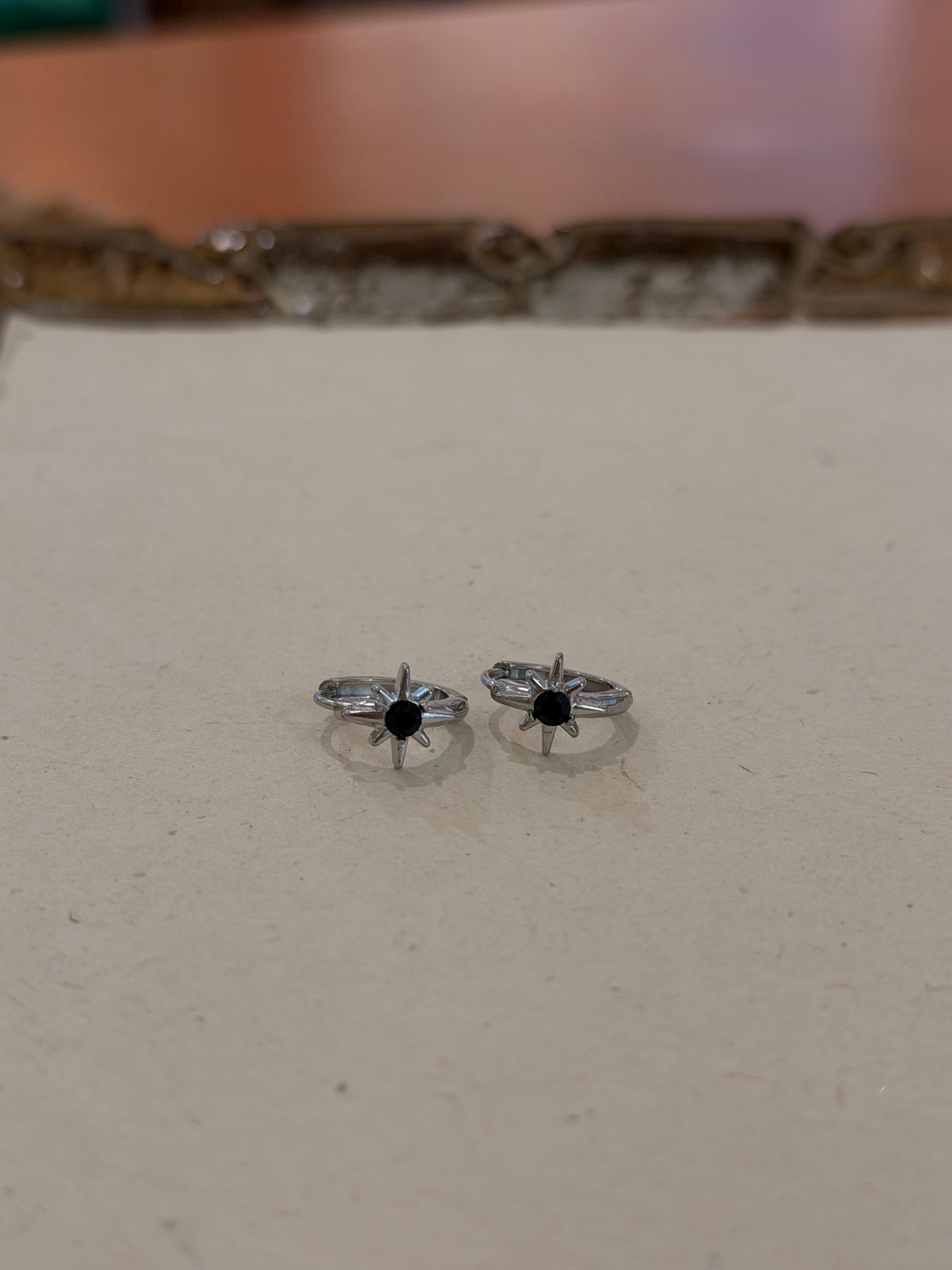 Starburst Stainless Steel Earrings