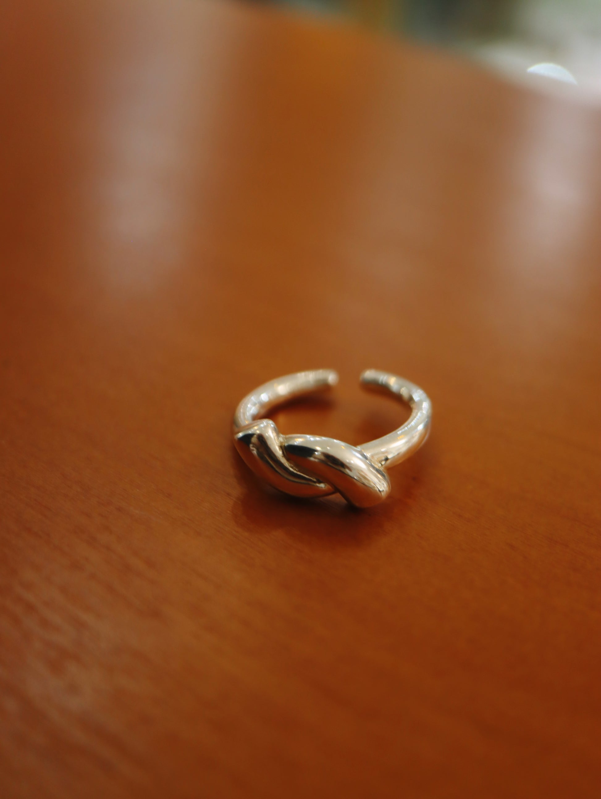 Intertwined knot silver925 ring (free size)
