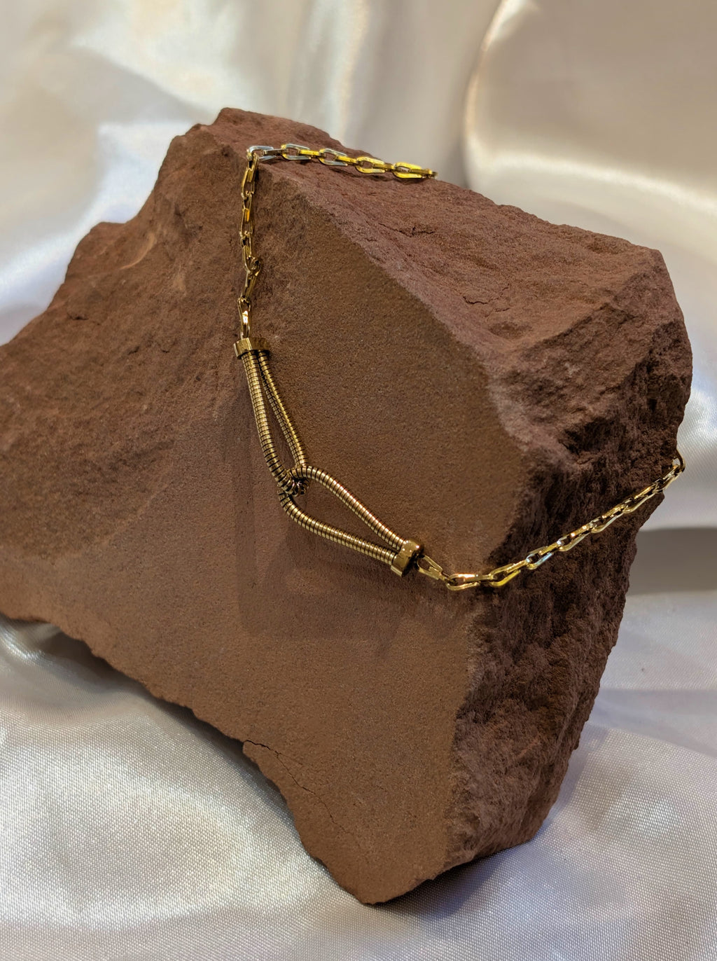 Interlock stainless steel bracelet