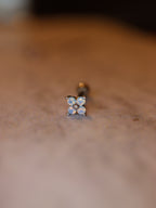 Tiny Faux Opal Petal Stud Piercing Earring (1pc)