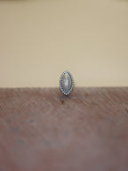Marquise shape pearl stud piercing earring (1pc)