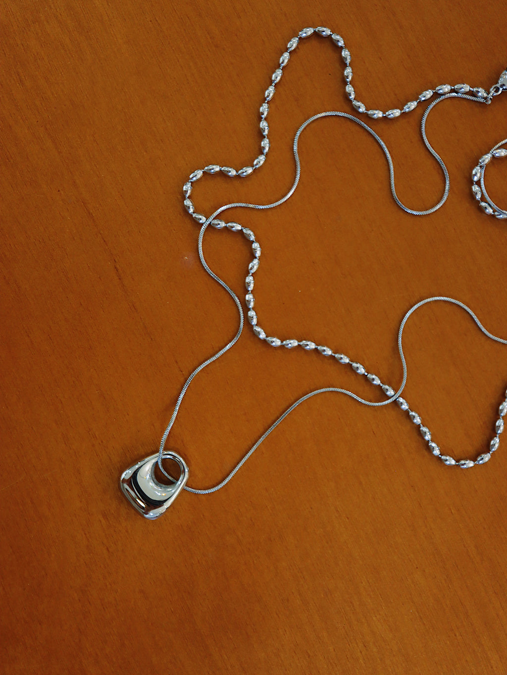 Aether Cutout Steel Layering Necklace