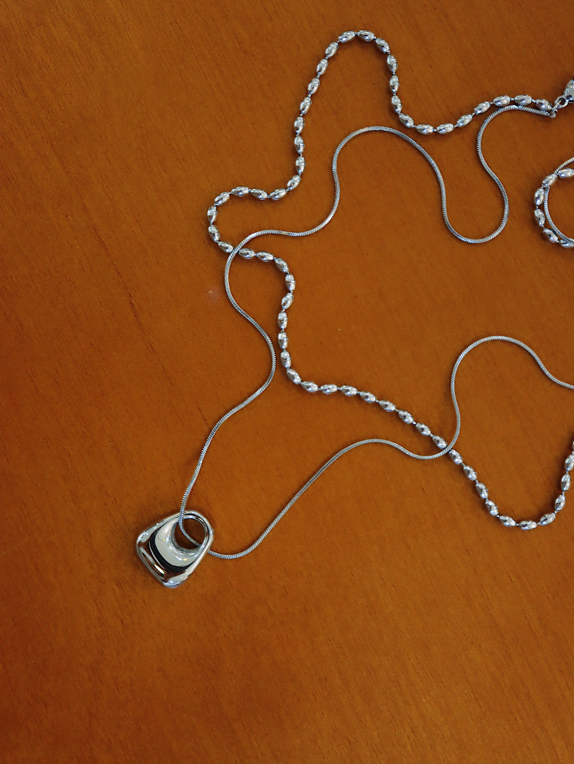 Aether Cutout Steel Layering Necklace