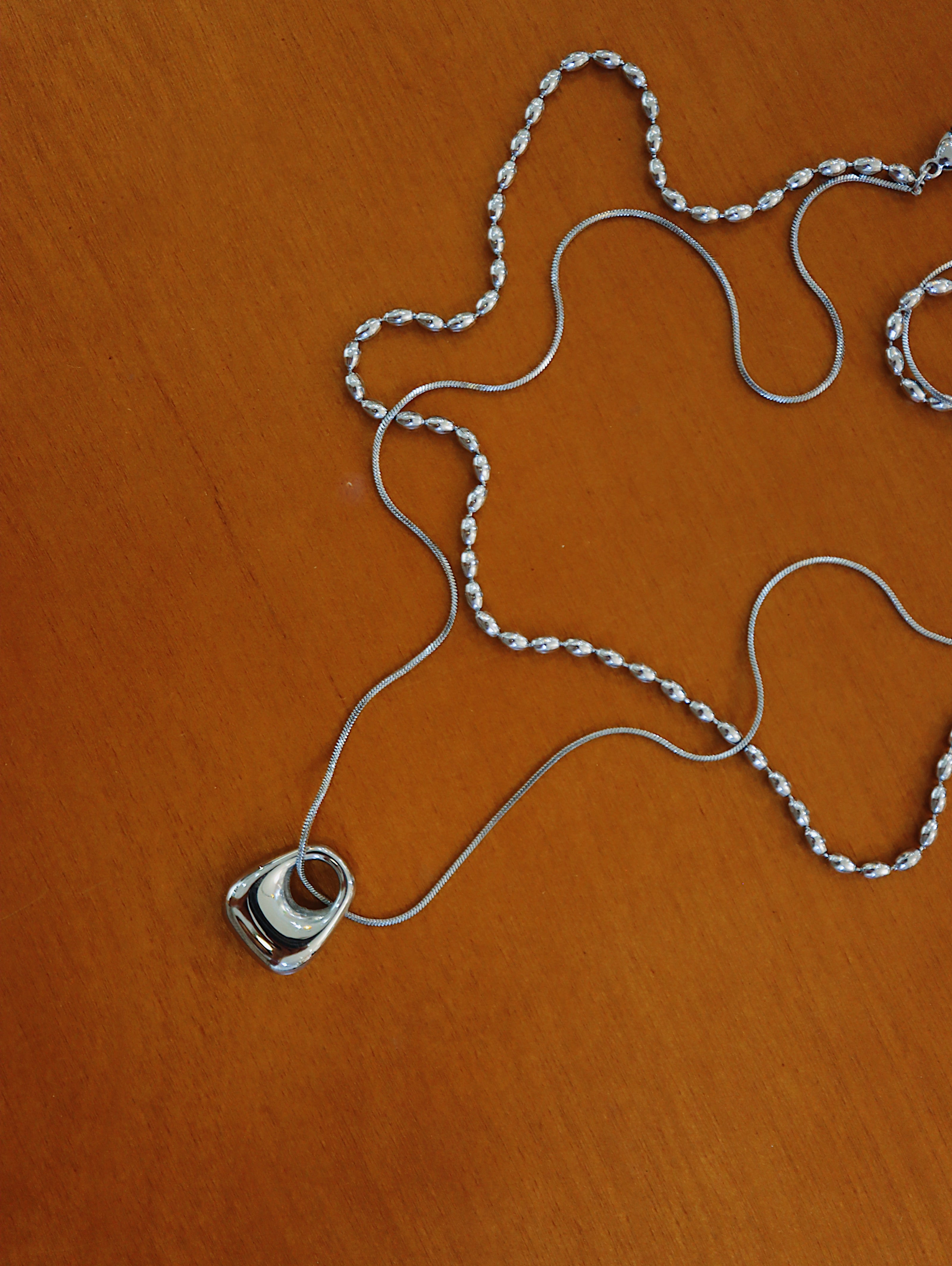 Aether Cutout Steel Layering Necklace