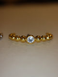 Round cz illusion piercing earring (1pc)