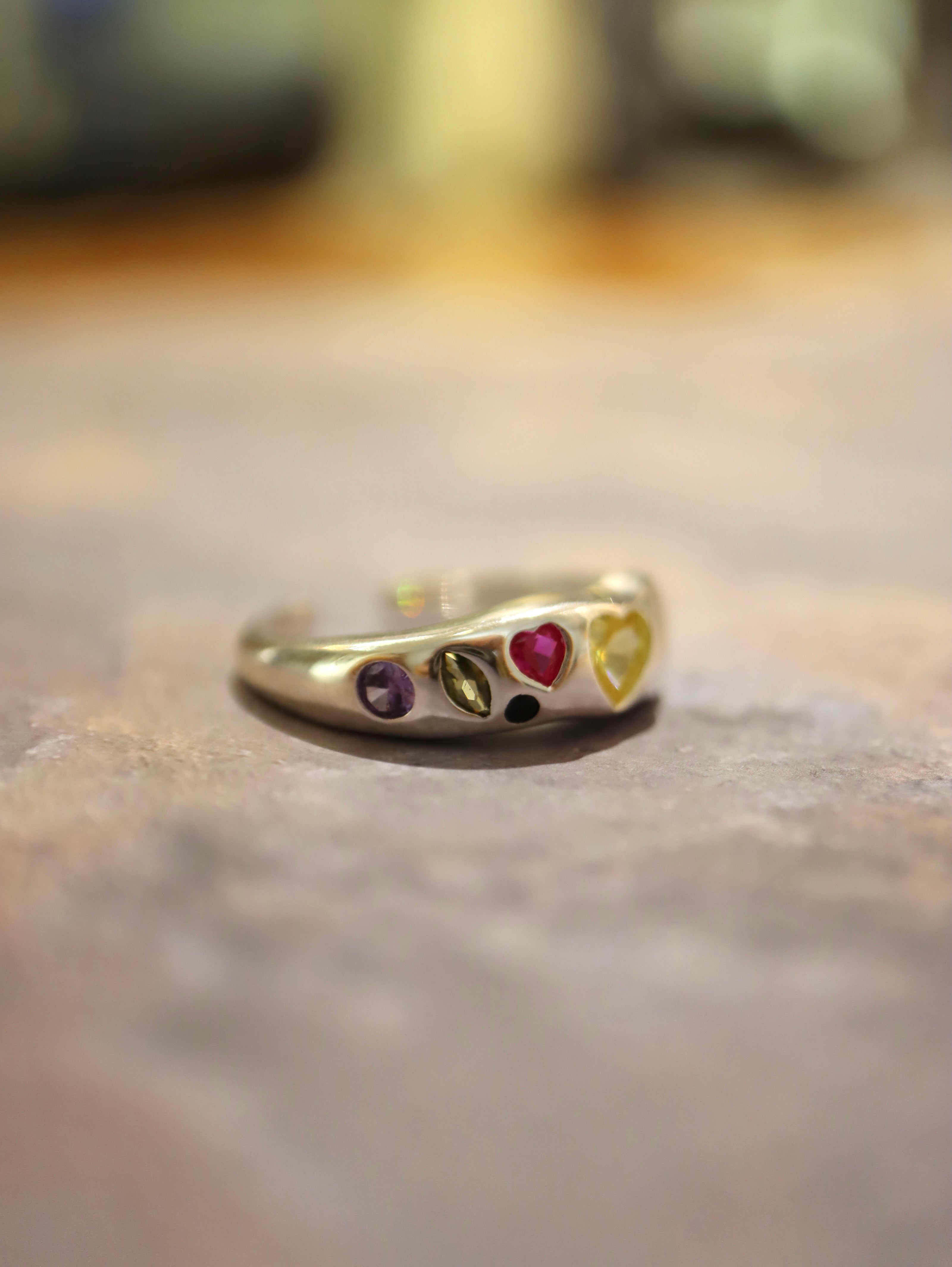 Multi-colour 925 Silver Ring