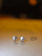 Mini hollow heart 925 silver earrings