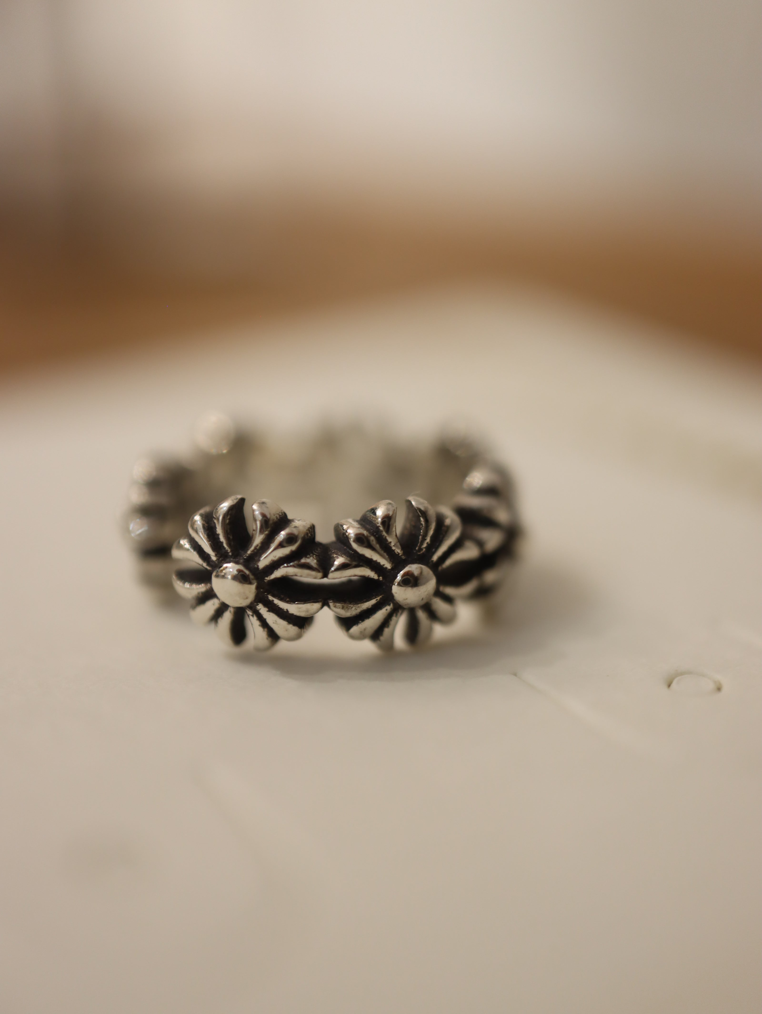 Antique flower 925 silver Earcuff