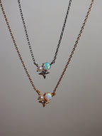 Sparkle opal pearl necklace