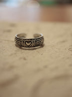 Heart Band Sterling Silver Pinky / Toe Ring