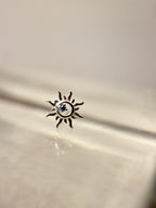 Rising sun 925 silver earrings piercing (1pc)