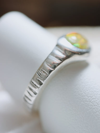 Sterling Silver Ethiopian Opal Ring