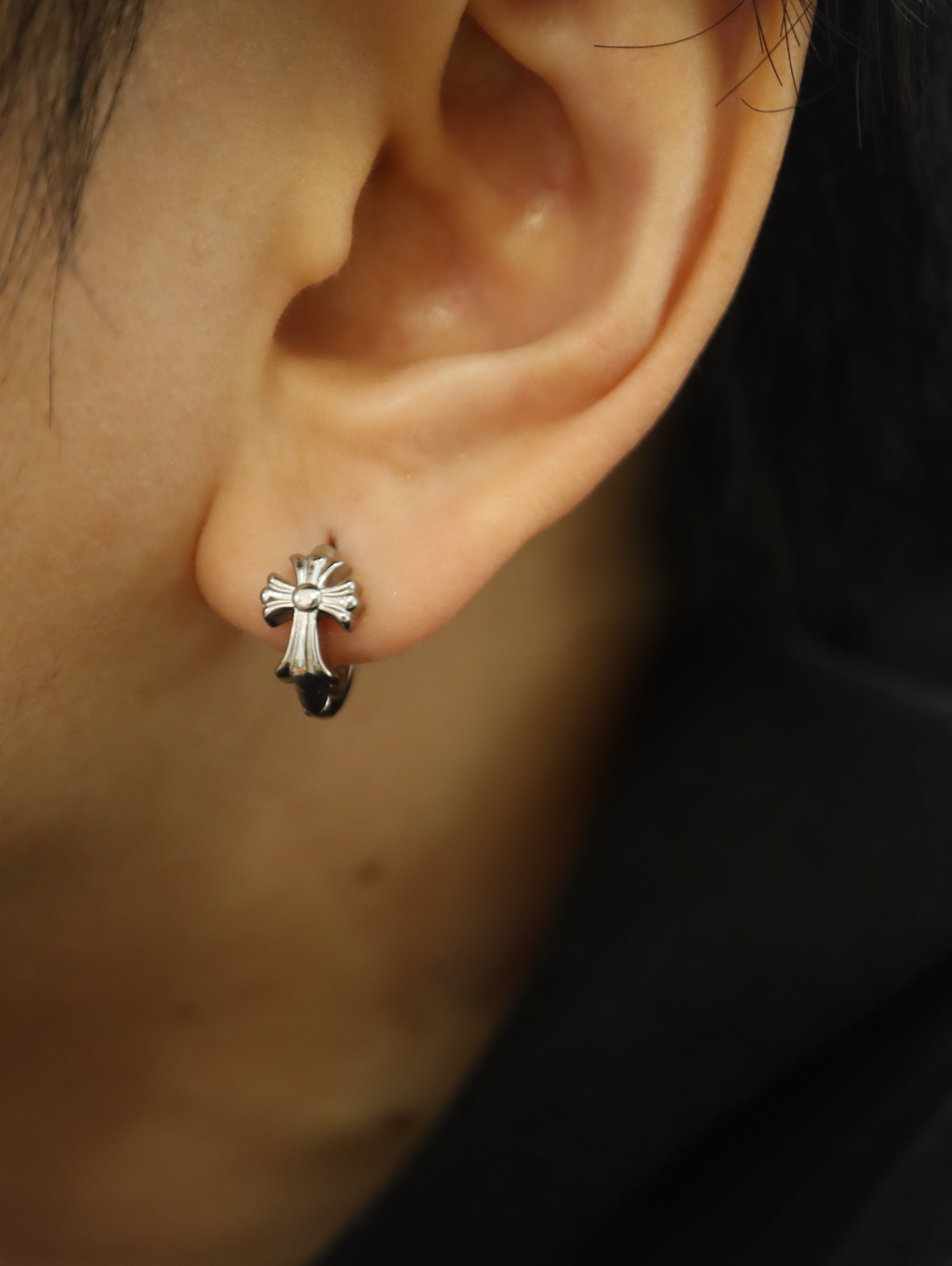 Sacred Cross Stainless Steel Earrings