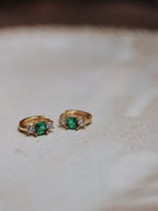Silver925 mini hinged cz hoop earrings