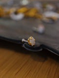 Surgical steel radiant rectangle stud piercing
