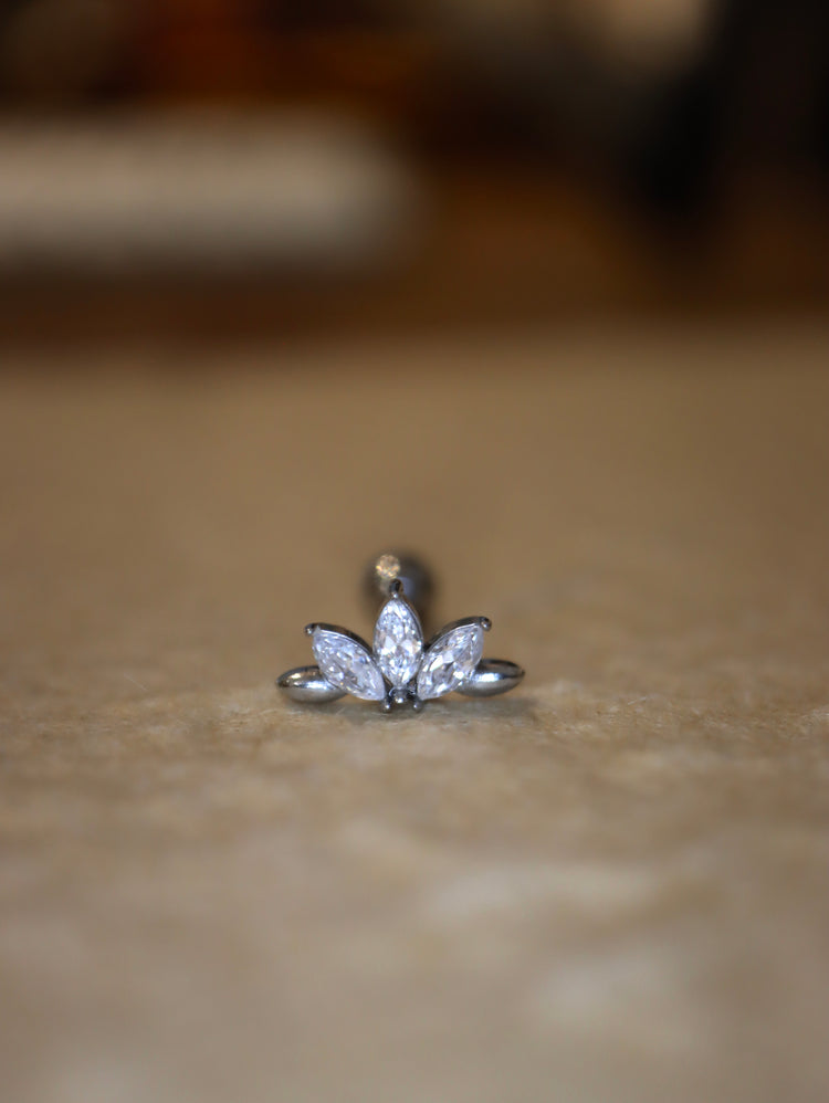 Marquise Cluster Stud Surgical Steel Piercing (1pc)