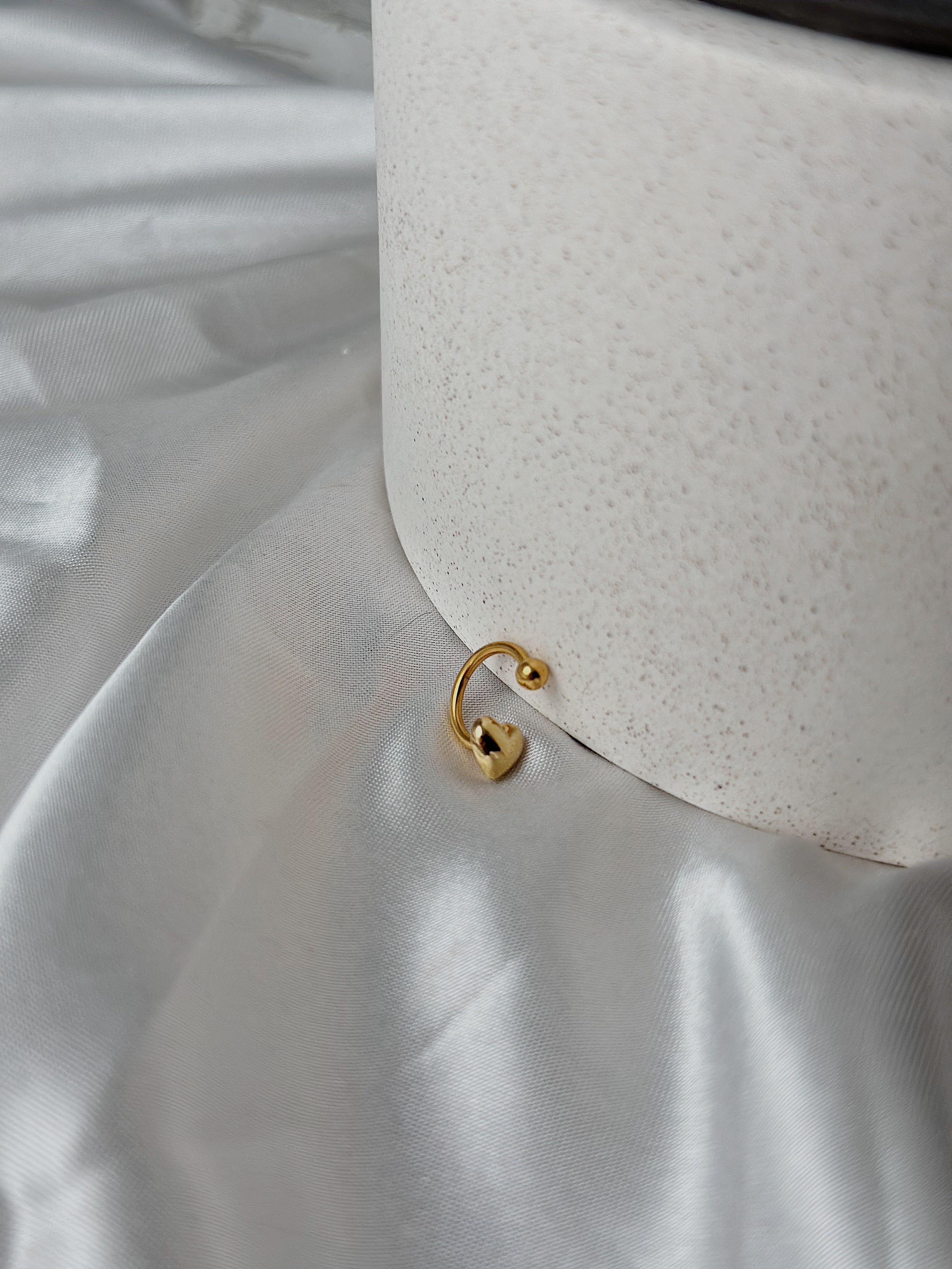 Heart & ball end piercing surgical steel (1pc)
