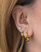 Snake wrap hoop earrings