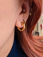 Stainless Steel Onda C-Hoops earrings