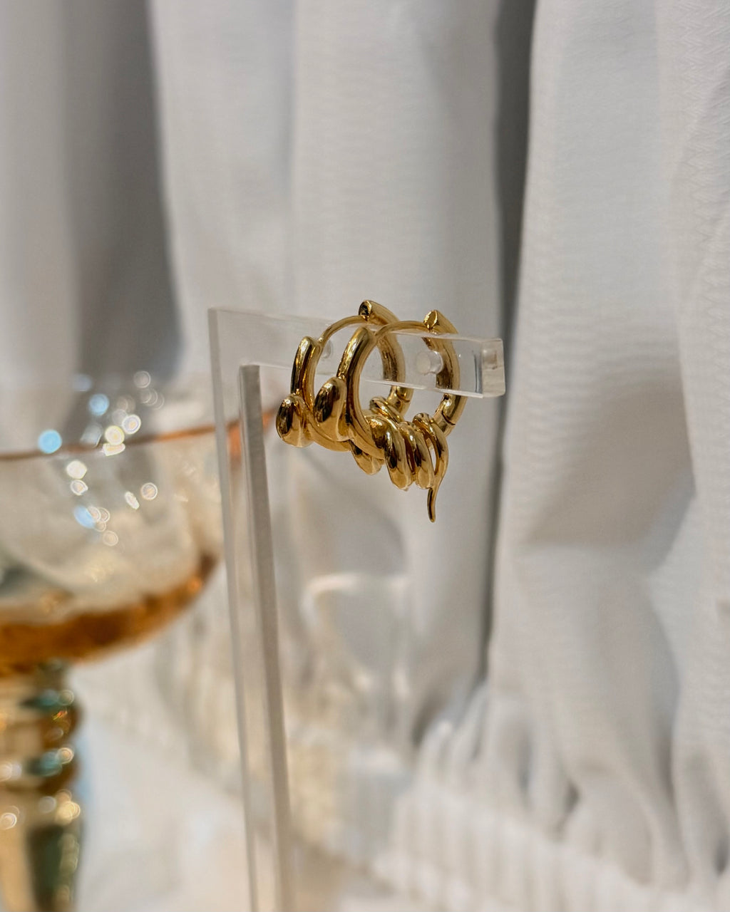 Snake wrap hoop earrings