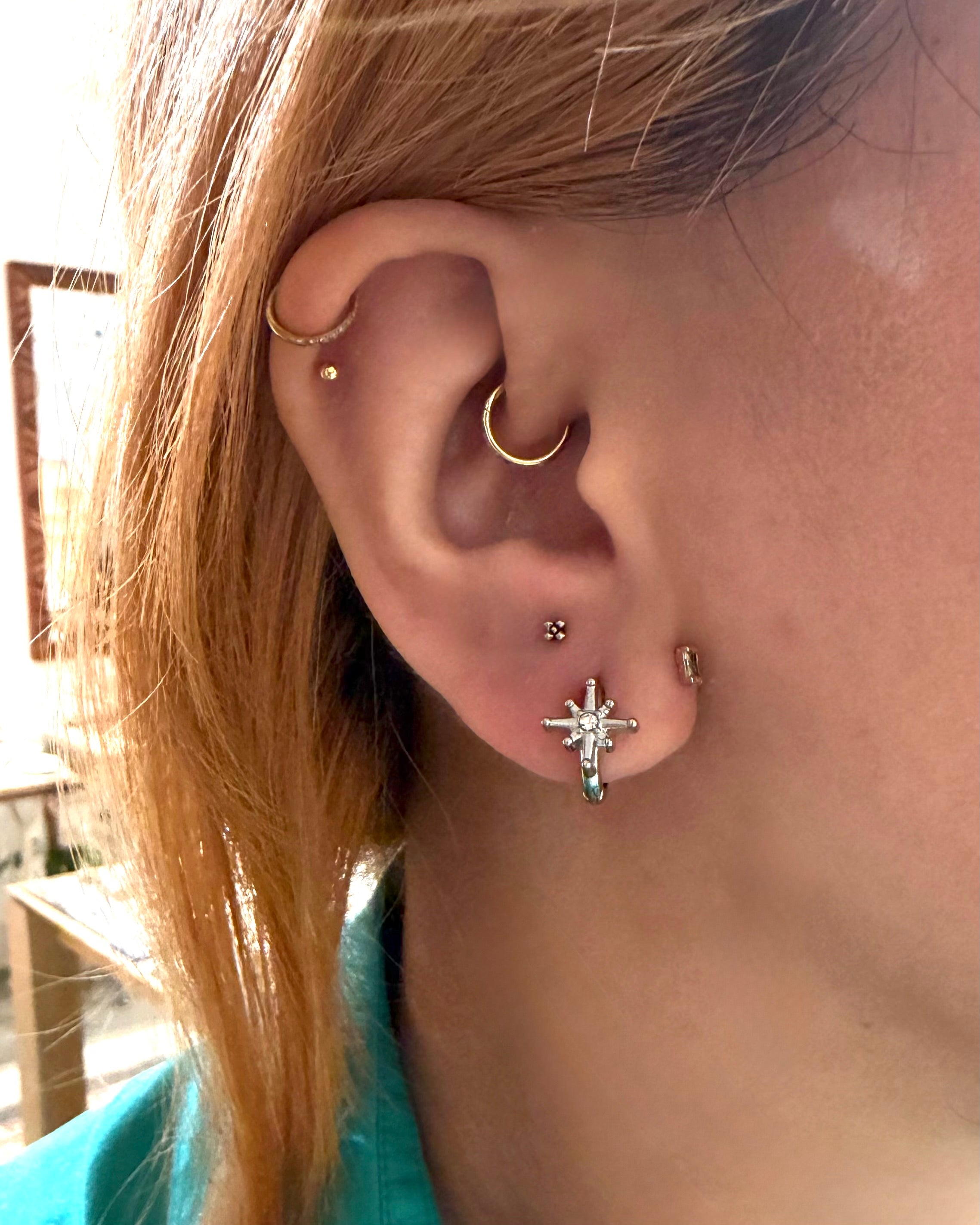 Starburst Stainless Steel Earrings