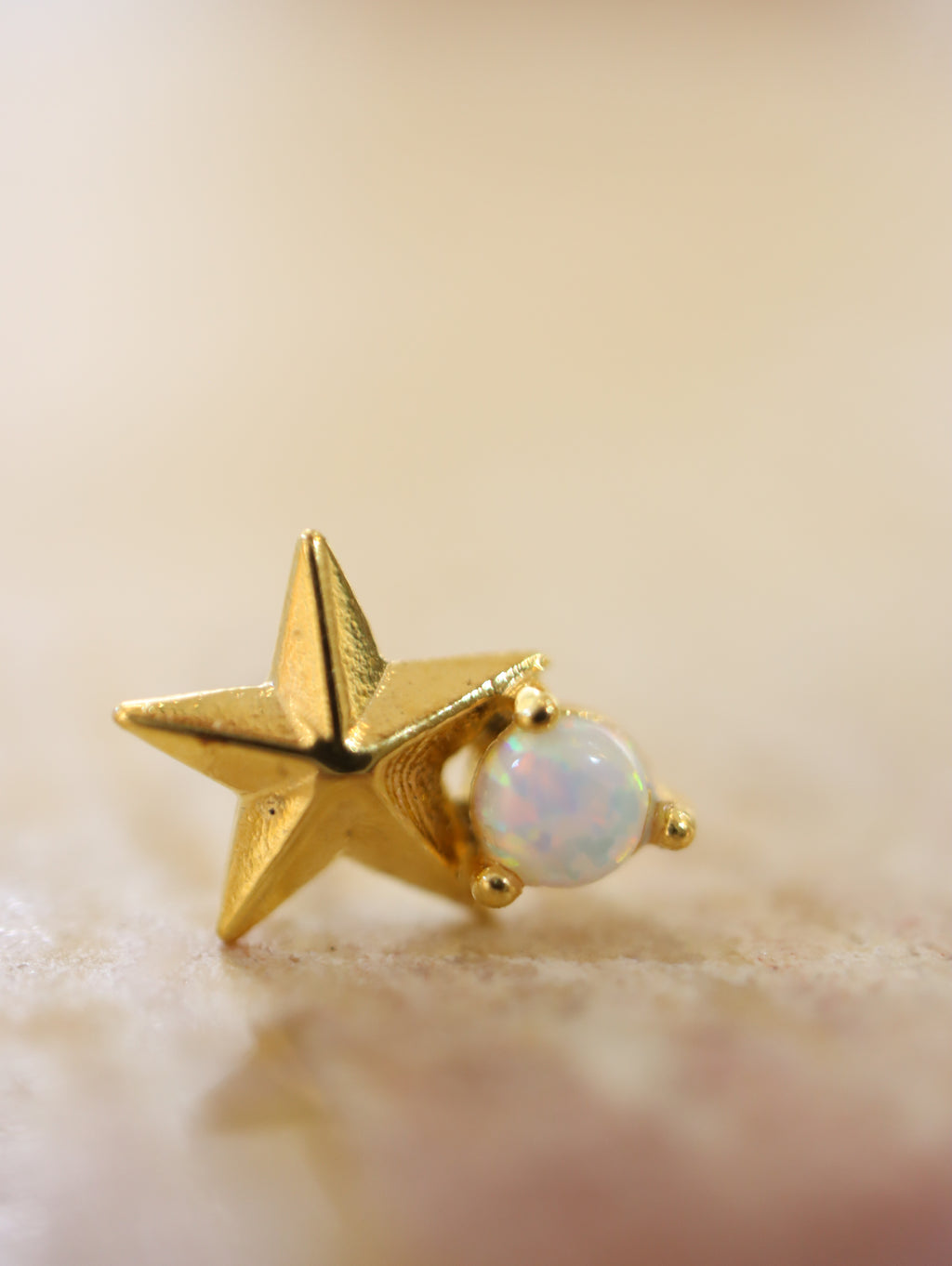Star & Opal stud earrings
