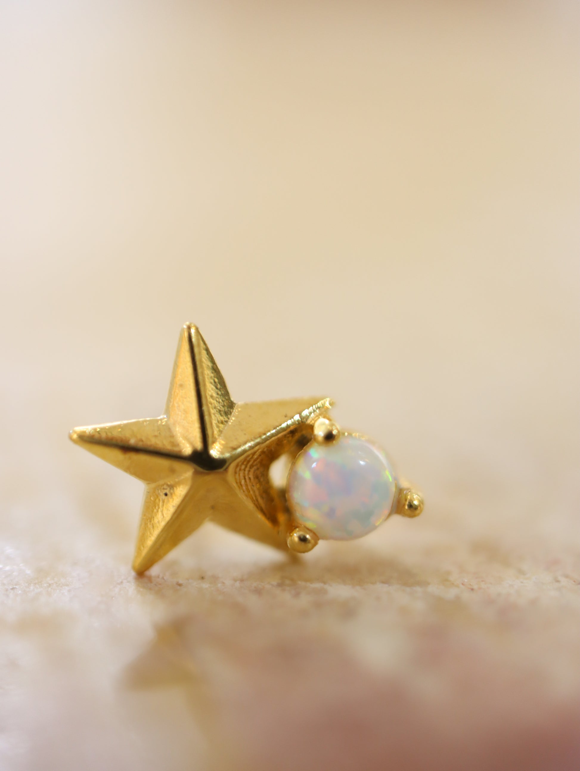 Star & Opal stud earrings