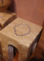 925 Sterling Silver Puffed Heart Chain Bracelet