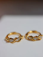 Silver925 hinged hoop earrings