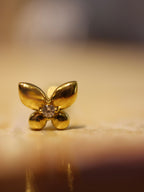 Butterfly shape stud surgical steel piercing (1pc)