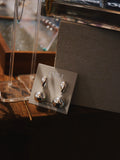 Drop ball statement 925 silver earrings