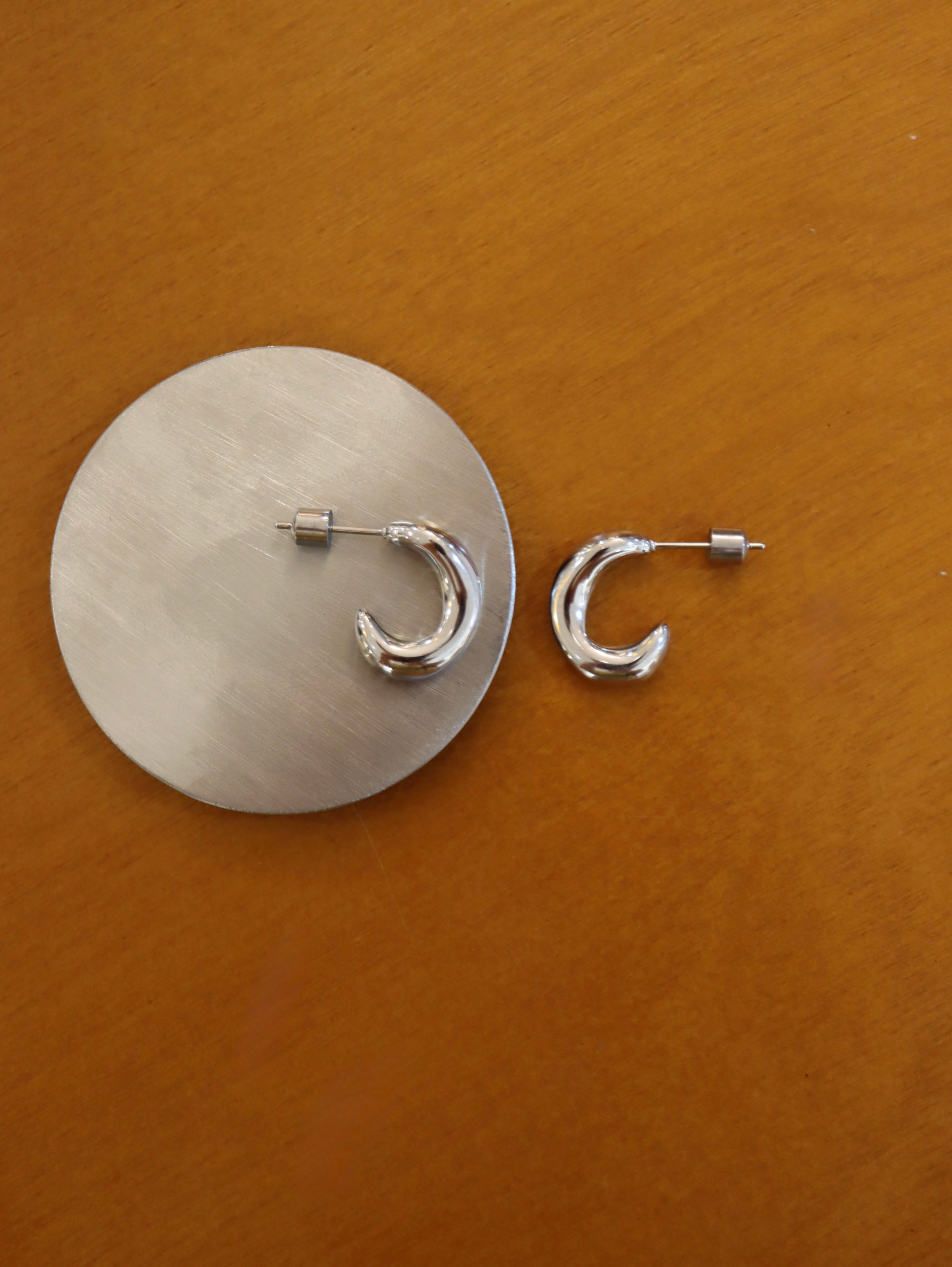 Stainless steel hoop earrings