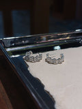 Wavy striped silver925 earrings
