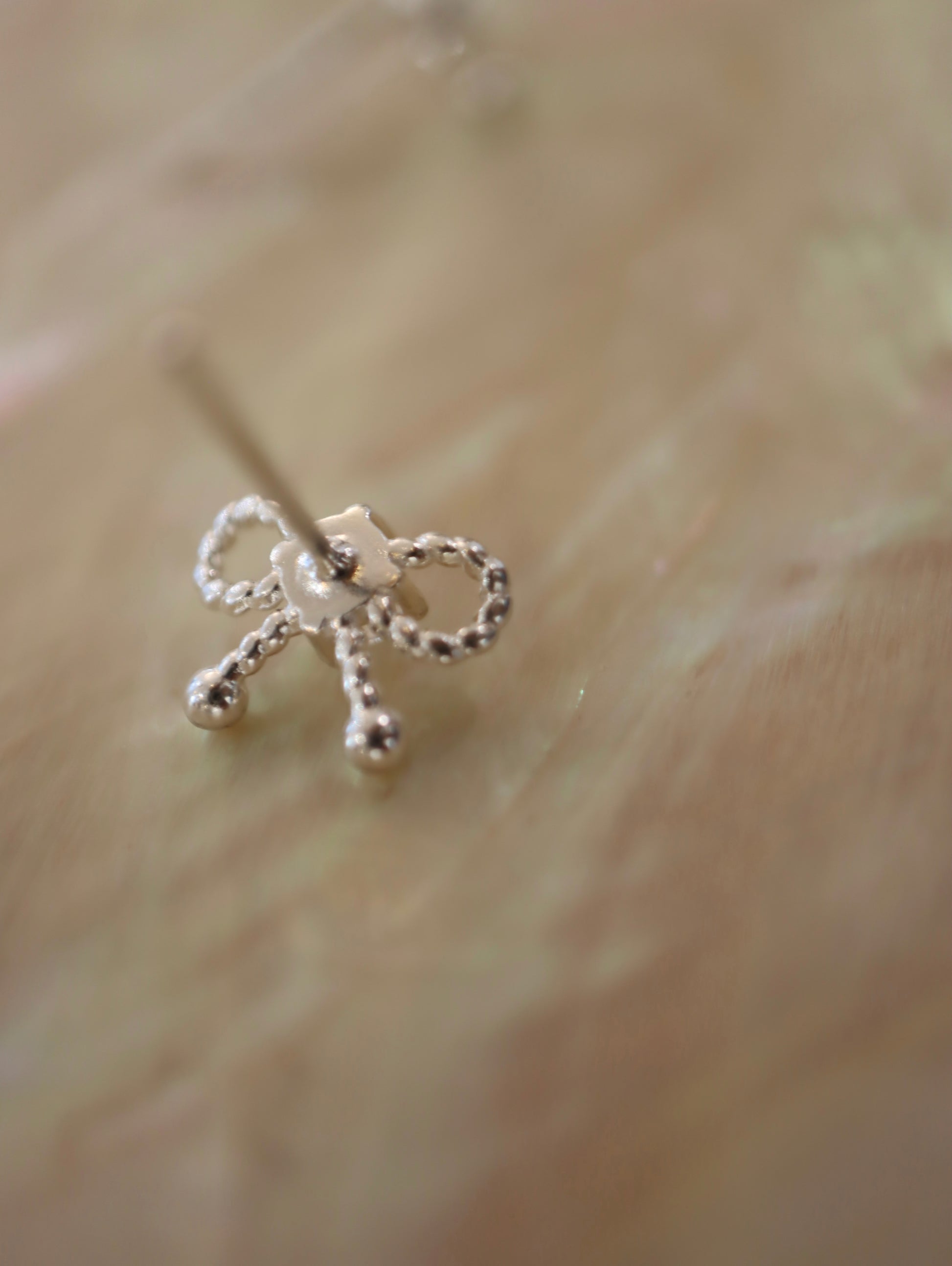 Azure ribbon 925 silver earrings