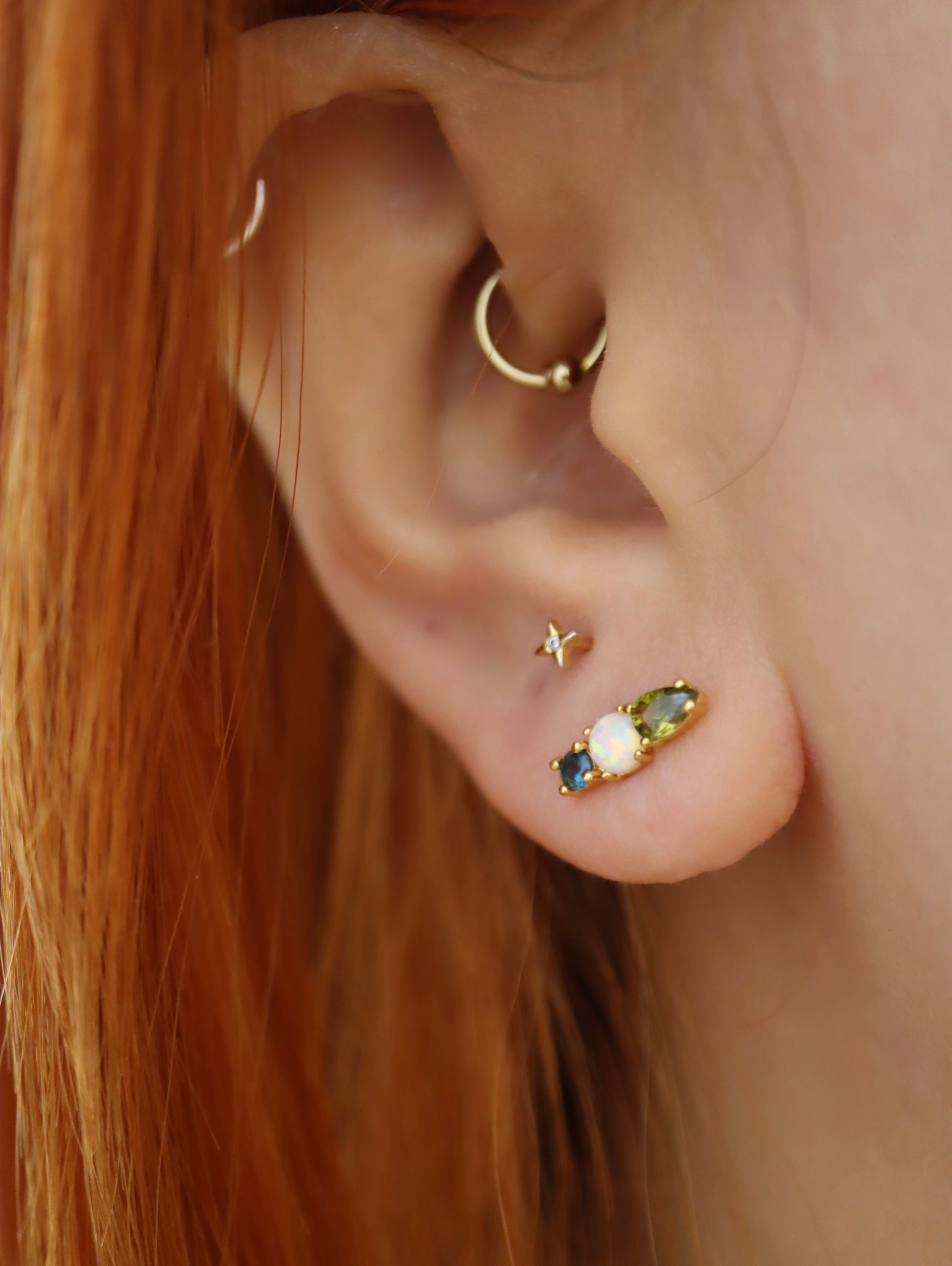 Sapphire Opal Studs Studs Earrings